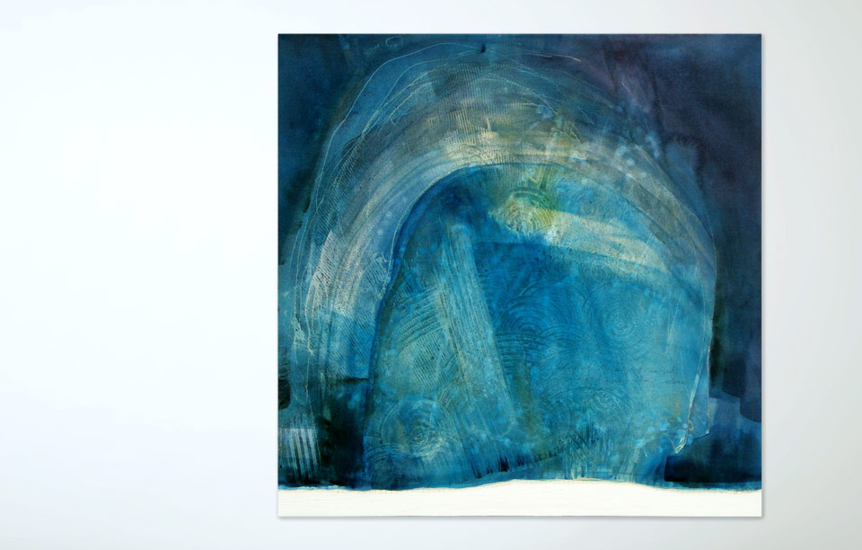 image of mixed media painting titled Cathedral