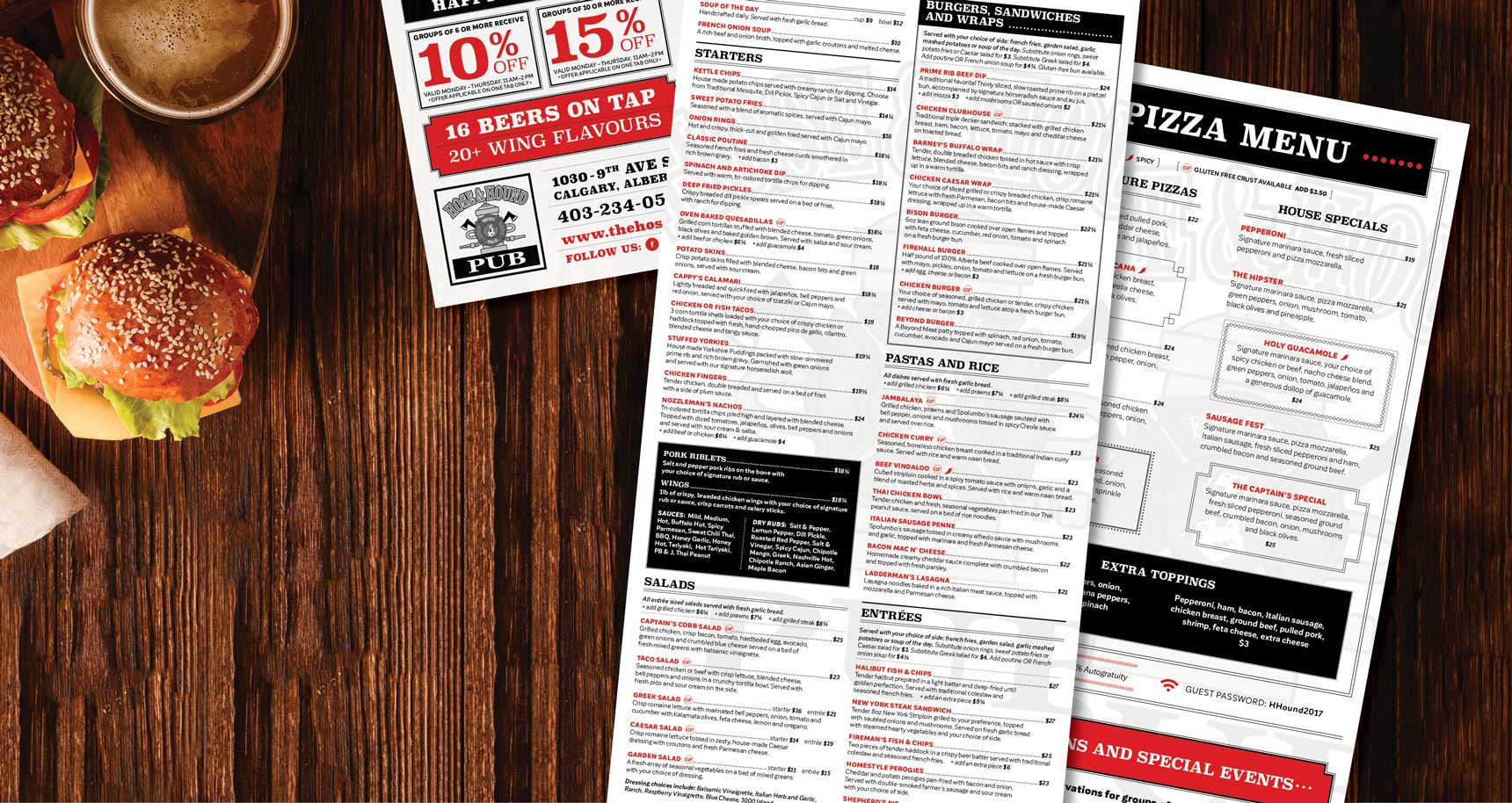 image of Hose and Hound Menu